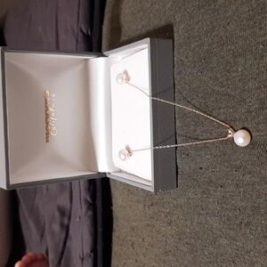 Pearl Necklace and Earrings